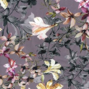 Cotton Lawn Digital Print Fabric Material MAUVE C8289