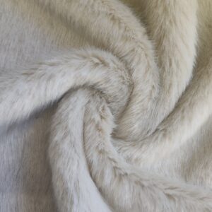 Super Luxury Faux Fur Fabric Material SWISS PORCELAIN