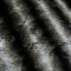 Super Luxury Faux Fur Fabric Material - SILVER BROWN CHINCHILLA