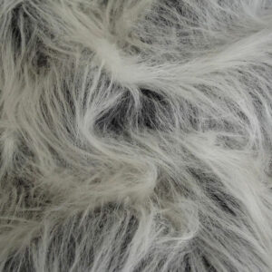 LONG Pile Fun Faux Fur Fabric Material - BLACK FROST