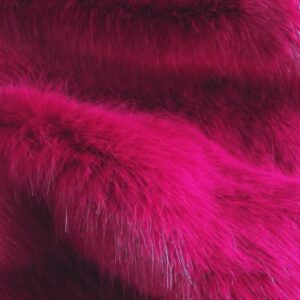 Super Luxury Faux Fur Fabric Material - SWISS MAGENTA