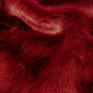 Super Luxury Faux Fur Fabric Material - SWISS DARK RED