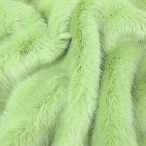 Super Luxury Faux Fur Fabric Material - SWISS WILLOW GREEN