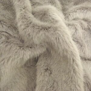 Super Luxury Faux Fur Fabric Material - SWISS OPAL GREY