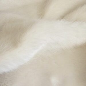 Super Luxury Faux Fur Fabric Material - SWISS CREAM