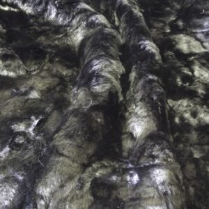 Super Luxury Faux Fur Fabric Material - BLACK CRUSH