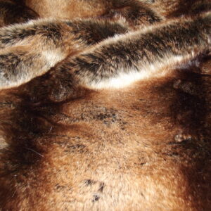 Super Luxury Faux Fur Fabric Material - SUPER CHINCHILLA BROWN & GOLD