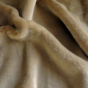 Super Luxury Faux Fur Fabric Material - SHORT PLUSH BEIGE