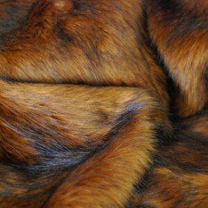 Super Luxury Faux Fur Fabric Material - LONG PILE BRONZE