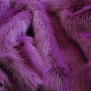 Super Luxury Faux Fur Fabric Material - LONG PILE PALE LILAC