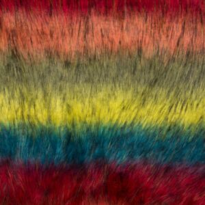 Super Luxury Faux Fur Fabric Material - RAINBOW