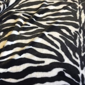 SUPER Luxury MICRO Faux Fur Fabric Material - ZEBRA