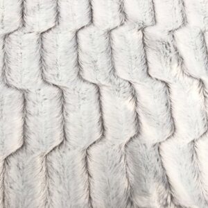 SUPER Luxury MICRO Faux Fur Fabric Material - ICE WHITE