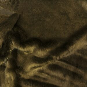 Super Luxury Faux Fur Fabric Material - SWISS OLIVE GREEN