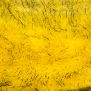 Super Luxury Faux Fur Fabric Material - LONG SKY YELLOW