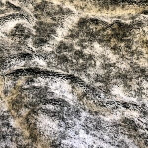 SUPER Luxury MICRO Faux Fur Fabric Material - BLACK FROST