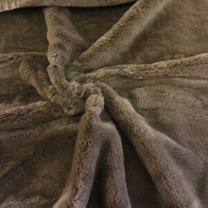 SUPER Luxury MICRO Faux Fur Fabric Material - BROWN