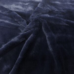 SUPER Luxury MICRO Faux Fur Fabric Material - NAVY