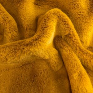 Super Luxury Faux Fur Fabric Material SUPER SOFT - OCHRE MUSTARD