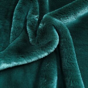 Super Luxury Faux Fur Fabric Material SUPER SOFT - DARK GREEN