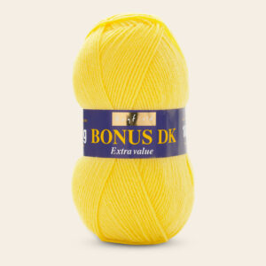 Sirdar Hayfield Bonus DK Double Knitting Yarn Wool 100g - 819 Bright Lemon
