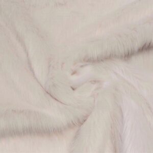 Super Luxury Faux Fur Fabric Material - LONG PILE CREAM