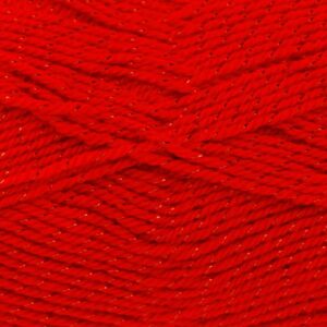 King Cole Glitz Double Knitting Yarn Wool 100g - 481 Cherry