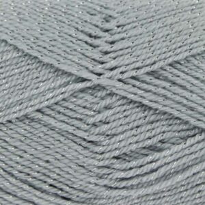 King Cole Glitz Double Knitting Yarn Wool 100g - 565 Silver