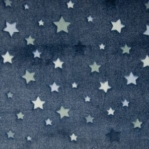 Double Sided Super Soft Cuddle Fleece Fabric Material - MULTI PASTEL STARS NAVY