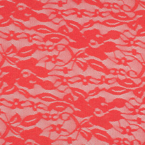 Floral Lace Fiona Fabric Material - CORAL