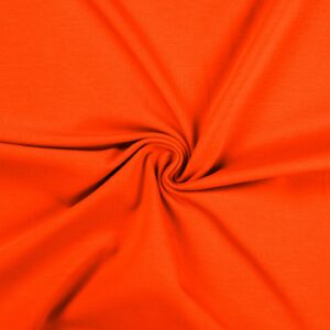 Cotton Jersey Spandex Stretch Dress Fabric Material - ORANGE