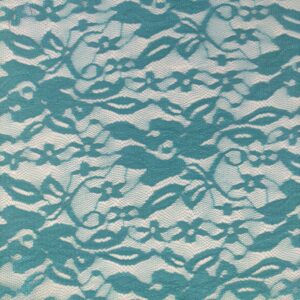 Floral Lace Fiona Fabric Material - AQUA