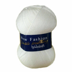 Woolcraft New Fashion Double Knitting Yarn Wool 100g - 7F76 White