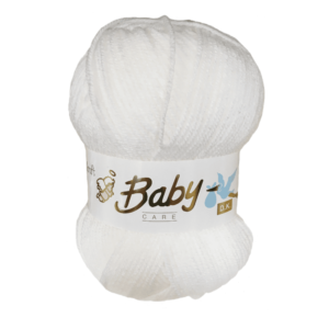 Woolcraft Baby Care DK Knitting Wool / Yarn 100g - 600 White
