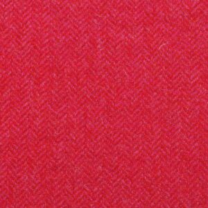 Pure Wool Shetland Herringbone Fabric Material - RASPBERRY WINE
