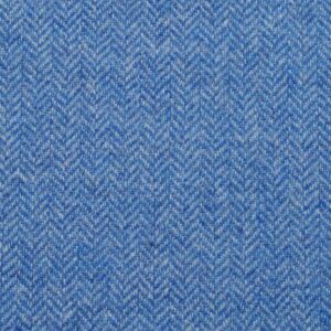 Pure Wool Shetland Herringbone Fabric Material - CHAMBRAY BLUE