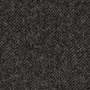 Pure Wool Shetland Herringbone Fabric Material - MID GREY