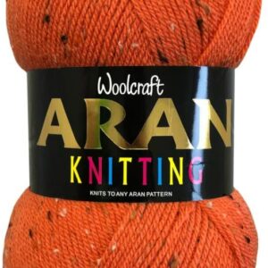 Woolcraft Aran Knitting Yarn 400g With Wool 905 Orange
