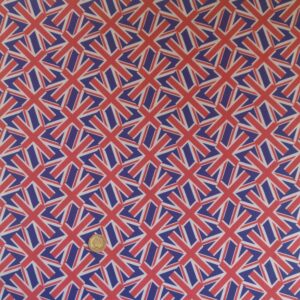 Cotton Jubilee Digital Print Fabric Material SMALL UNION JACKS