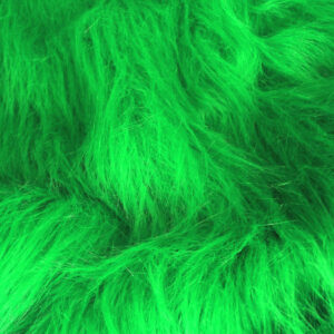 LONG Pile Fun Faux Fur Fabric Material - EMERALD GREEN