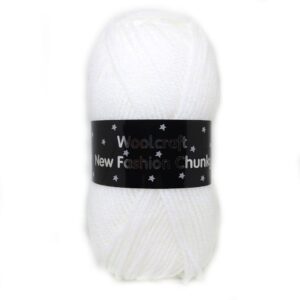 Woolcraft New Fashion Chunky Knitting Yarn Wool 100g - 100 White