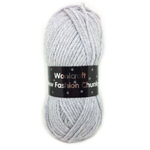 Woolcraft New Fashion Chunky Knitting Yarn Wool 100g - 1000 Silver Cloud