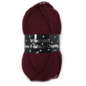 Woolcraft New Fashion Chunky Knitting Yarn Wool 100g - 110 Burgundy