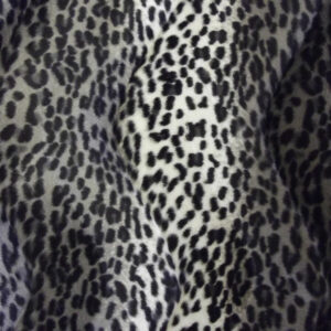 Faux Fur Pony Skin Velboa Fabric Material GREY CHEETAH