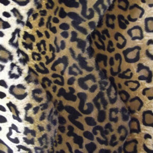 Faux Fur Pony Skin Velboa Fabric Material BROWN LEOPARD