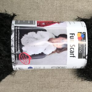 Schachenmay SMC Fun Scarf/Boa Wool / Knitting Yarn 150g Black 0099