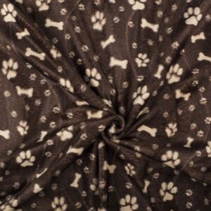 Faux Fur Pony Skin Velboa Fabric Material - BROWN PAWS