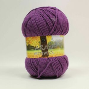 DY CHOICE Aran With Wool Knitting Yarn 100g - 623 MULBERRY