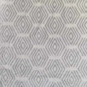 Double Sided Supersoft Cuddle Fleece Fabric Material SILVER GEOMETRIC - Image 2