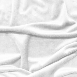 Soft Plush Cuddlesoft Fleece Fabric BRIGHT WHITE